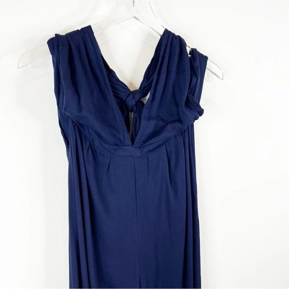 Faithfull the Brand Women's Cannes Halter Neck Bohemian Jumpsuit L Blue NWT